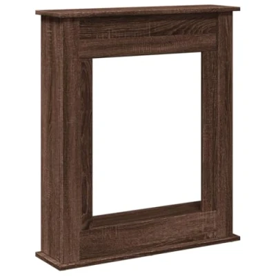 Image of vidaXL Fireplace Surround Brown Oak 75x20x87.5 cm Engineered Wood