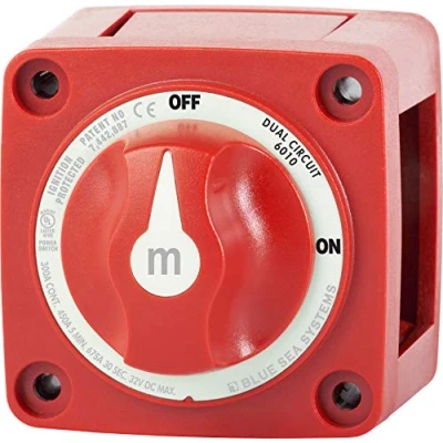 Image of Blue Sea Systems 6010 m Series Battery Switch Dual Circuit, Red