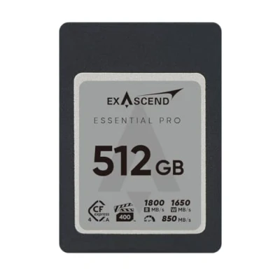 Image of Exascend Essential Pro 512GB CFExpress 4.0 Type A Memory Card 1650MB/s Write 1800MB/s Read VPG400 Offering 8K Ultra HD Video CF Sustained 850MB/s (Type 4.0, 512GB)