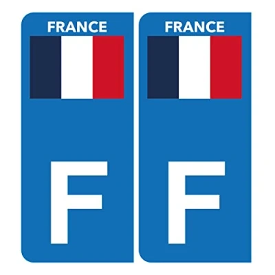 Image of HADEXIA French Flag Number Plate Sticker