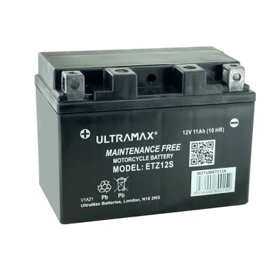 Image of ULTRAMAX ETZ12S Classic AGM Motorcycle Battery (REPLACES YT12A BS / YTZ12S)