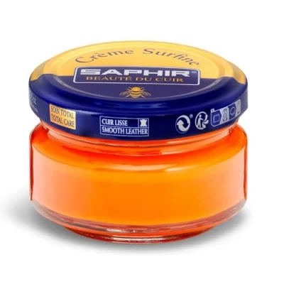 Image of Saphir Creme Surfine Shoe Polish orange Size: 16