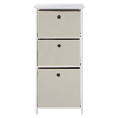 Image of Lindo Cabinet, 3 Fabric Drawers, Natural