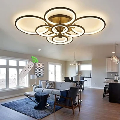 Image of CAI HAI dimmable LED Ceiling Light for Living Room, Round recessed with Remote Control Bedroom, Dining Kitchen