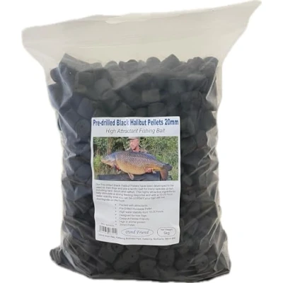 Image of Pre Drilled Black Halibut Carp Fishing Bait 20mm 5kg