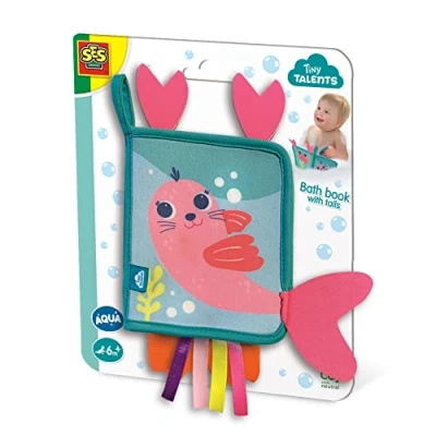 Image of SES Creative 13057 Animals Bath Book with Tails, Multi, One Size