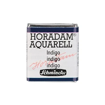 Image of Schmincke HORADAM® AQUARELL Finest Artists&#039; watercolours, 485 Indigo, 14 044, 1/2 pan