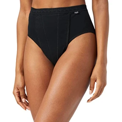 Image of Sloggi Womens Control Maxi Briefs Black Cotton Size 4XL