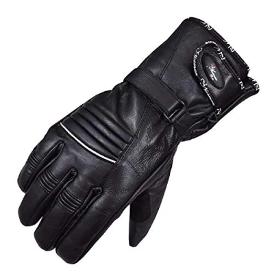 Image of NORMAN Leather Reflective Thermal Motorbike Gloves Waterproof Motorcycle Glove (XL)