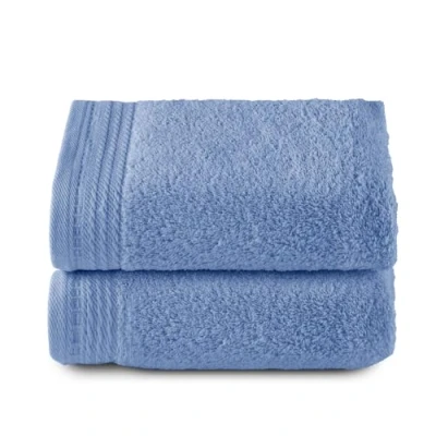 Image of RIZO Top Towel Set of 2 Hand Towels Bath 100% Combed Cotton 600 g/m2 Measure 100 x 50 cm Lavender