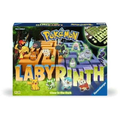 Image of Ravensburger pokemon 22705 Labyrinth Glow Sliding Fun with The Most Popular Pokémon for 2 6 People from 7 Years: can be Played in Light and Dark