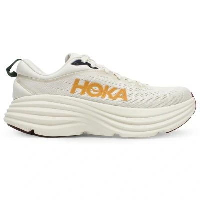 Image of HOKA Mens Bondi 8 Textile Oat Milk Alabaster Trainers 12 UK