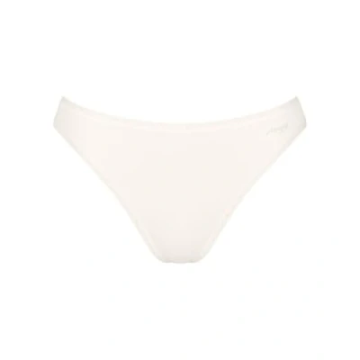 Image of Sloggi Womens GO Tai Organic Briefs 2 Pack White Polyamide Size Small