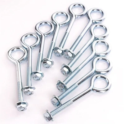 Image of 10x Large Eye Bolts with Nuts &amp; Washers M10 X 150mmL8