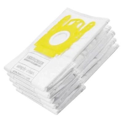 Image of Karcher Vacuum Cleaner Fleece Dust Bags (Pack of 5 + Filter Pad)