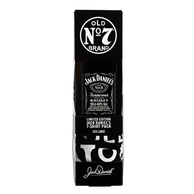 Image of Jack Daniel&#039;s Tennessee Whiskey T Shirt Gift Set, 50cl