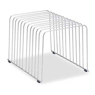 Image of Fellowes 72012 Desktop Organizer, 11 Sections, 9&quot; x 11.375&quot; 8&quot;, Wire, Silver