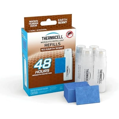 Image of Thermacell Mosquito Repellent Refills; Earth Scent; Compatible with Any Fuel Powered Repeller; Highly Effective, Long Lasting, No Spray or Mess; 15 Foot Zone of Protection
