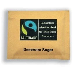 Image of Brown Sugar Sachets Demerera Fairtrade 1000