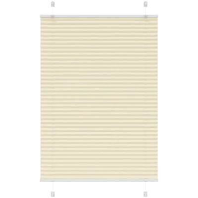 Image of vidaXL Pleated Blind Cream 90x100 cm Fabric Width 89.4 Polyester