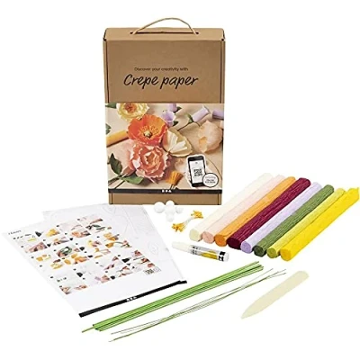 Image of Crepe Paper Flower Making Kit Adult Craft
