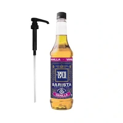 Image of Tate &amp; Lyle Vanilla Coffee Syrup Fairtrade 750ml (1 Bottle, with Pump)