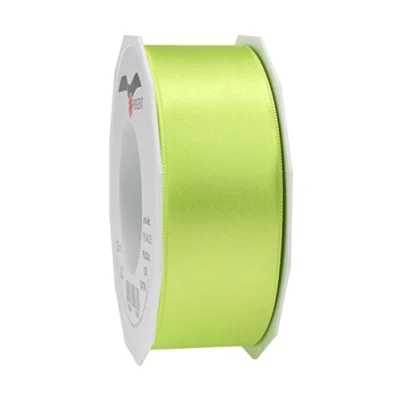 Image of Präsent Satin Ribbon Apple Green 40 mm width, 25 m length