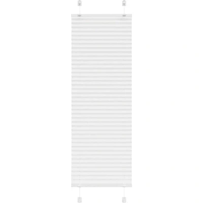 Image of vidaXL Pleated Blind White 40x150 cm Fabric Width 39.4 Polyester