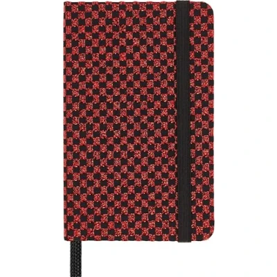 Image of Moleskine Shine Notebook, Cover with Made in Italy Mantero Fabric, White Pages and Elastic Closure, Pocket Size 13.6x8.8 cm, Color Red