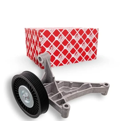 Image of 11281484243, 11287570810 Idler Pulley FEBI BILSTEIN 100099 with holder MINI: Hatchback