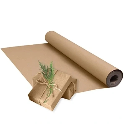 Image of Triplast Brown Eco Kraft Paper (500mm x 20m) Consious &amp; Recyclable Multipurpose Wrapping Roll with a Premium Rustic Finish Ideal for Gift Wrapping, Parcel Packing, Arts Craft