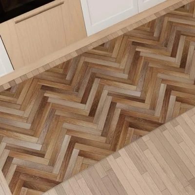 Image of PETTI Artigiani Italiani Kitchen Rug, Non Slip Washable Runner 52 x 240 cm, Parquet Design 01, 100% Made in Italy