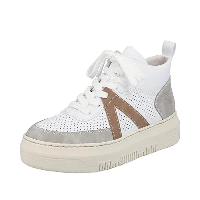 Image of Rieker Women&#039;s M1935 Sneaker, White, 5 UK