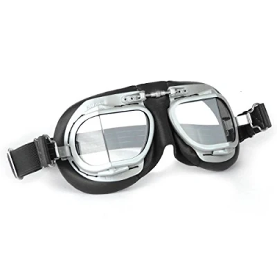 Image of Halcyon Mark 9 Vintage Flying Goggles Made in England (Black Leather)