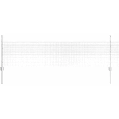 Image of vidaXL Welded Wire Fence with 22 U Posts Silver 0.5x50 m Steel