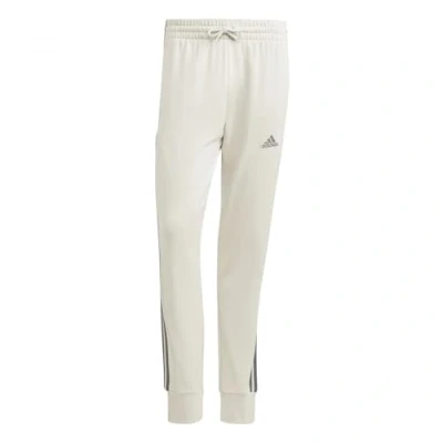 Image of adidas Men&#039;s Essentials French Terry Tapered Cuff 3 Stripes Pants, Alumina, L