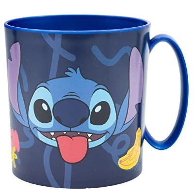 Image of 2062; Disney Stitch Palms License Reusable Microwave Safe Plastic Cup, BPA Free and Holds 350ml
