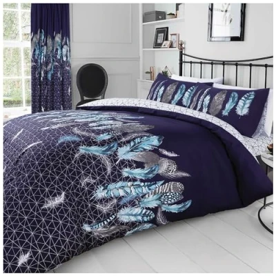 Image of GC GAVENO CAVAILIA Single Duvet Cover (135cm X 200cm) Navy Bedding &amp; Linen Polycotton