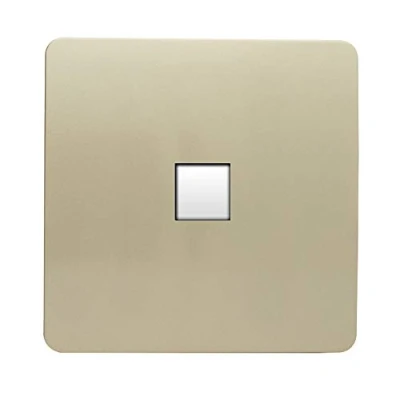 Image of Trendi Artistic Modern Glossy Tactile RJ45 Cat 5e &amp; 6 Ethernet Socket Gold ART PCGO