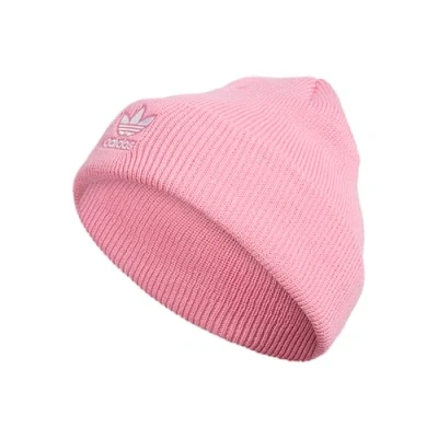Image of adidas Originals Women&#039;s Trefoil Beanie, Bliss Pink/White, One Size