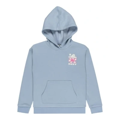 Image of Roxy Fleece sweater SURF FEELING HOODIE BRUSHED Girl&#039;s Blue 4
