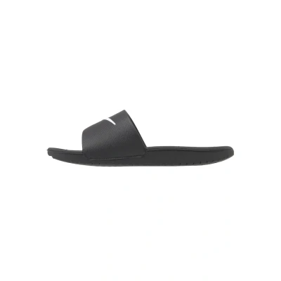Image of Nike Performance KAWA Slide Unisex Pool slides for kids, Size: 11.5K, Black/white Synthetics/textile