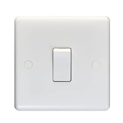 Image of Eurolite Enhance White Plastic 10A 1 Gang 2 way switch