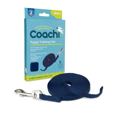 Image of Coachi Puppy Training Line, Toilet Training, Jumping Up, Running Off, Place Avoidance, Chewing, House Manners, Easy to Use, Lightweight Indoor Lead. Suitable for Puppies &amp; Newly Acquired Dogs