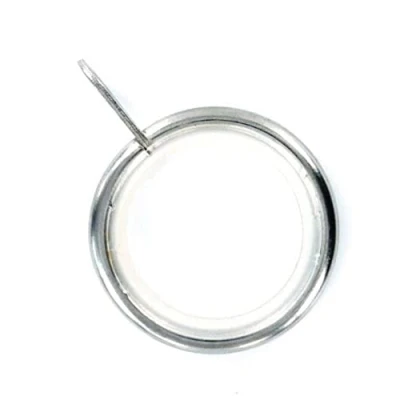 Image of Merriway BH05505 (24 Pcs) Silent Running Curtain Drapery Pole Rod Ring Fixed Eye Chrome Inner Dimension 42mm Pack of 24 Pieces