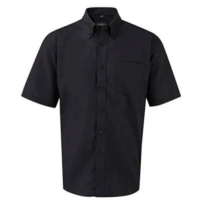Image of Russell&#039;&#039;s mens S/Slv Oxf Shirt in Black Neck Size 20