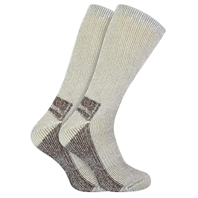 Image of 2 pack mens antibacterial breathable cushioned thermal wool hiking walking socks in 4 colours (6 11, WRHM04)