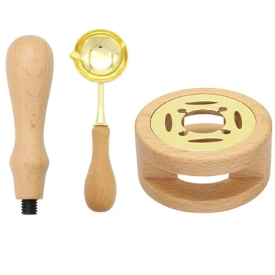 Image of Jidyllic Wax Seal Stamp Kit,Wax Kit Warmer Handle Furnace Tool with Melting Spoon and Replacement for DIY Sealing Beads Letter Envelope