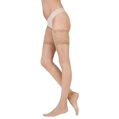 Image of Aristoc Ultimate Sheer Luxury Shine Hold Ups 15 Denier (Small Medium, Nude)