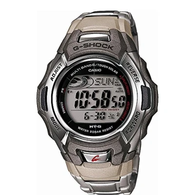 Image of Casio Men&#039;s G Shock MTGM900DA 8CR Tough Solar Atomic Stainless Steel Sport Watch, Silver,